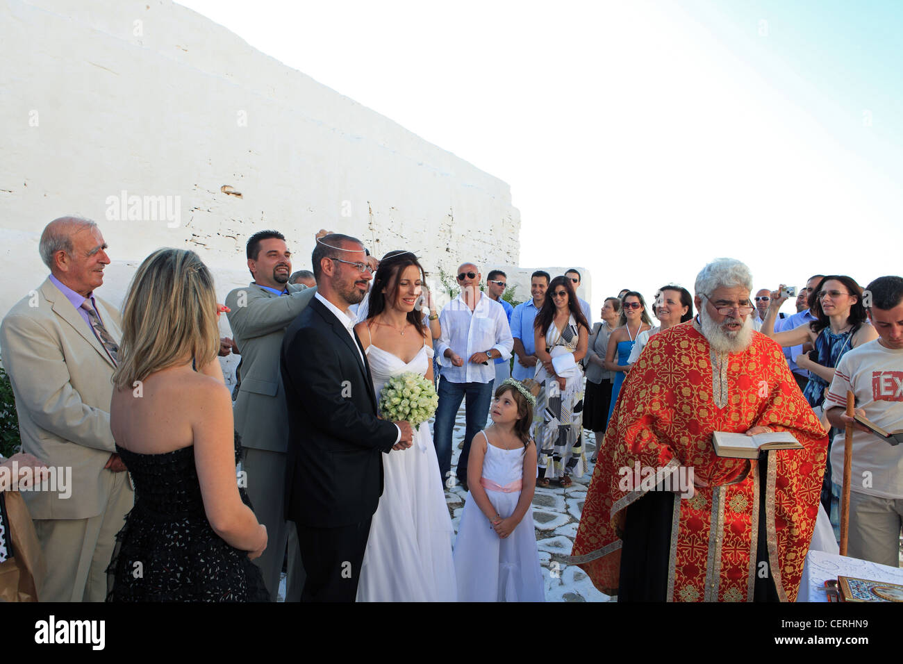Griechenland eine traditionelle griechische orthodoxe Hochzeit Stockfoto