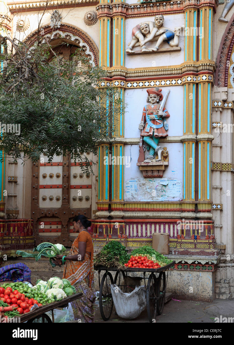 Indien, Gujarat, Ahmedabad, Swaminarayan-Hindu-Tempel, Stockfoto