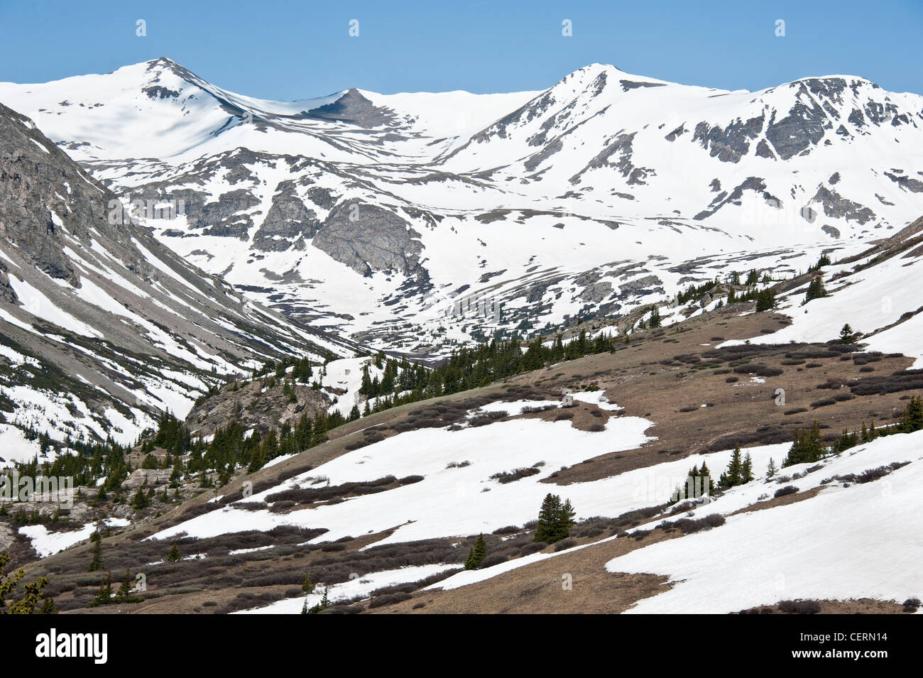 Colorado Bergen mit blauem Himmel Stockfoto