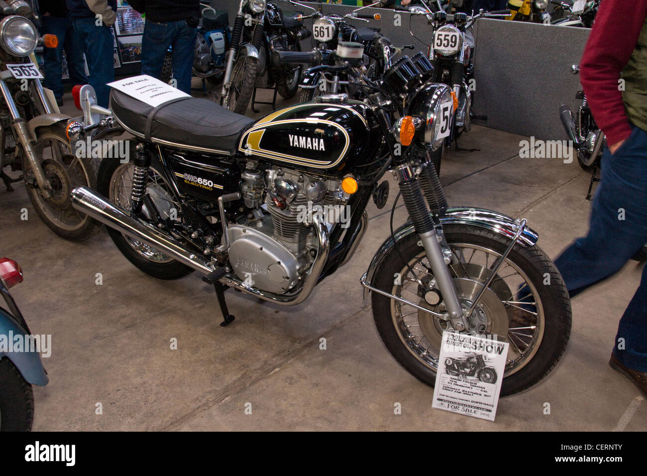 Yamaha XS650 bei den Classic-Bike-Show. Stockfoto