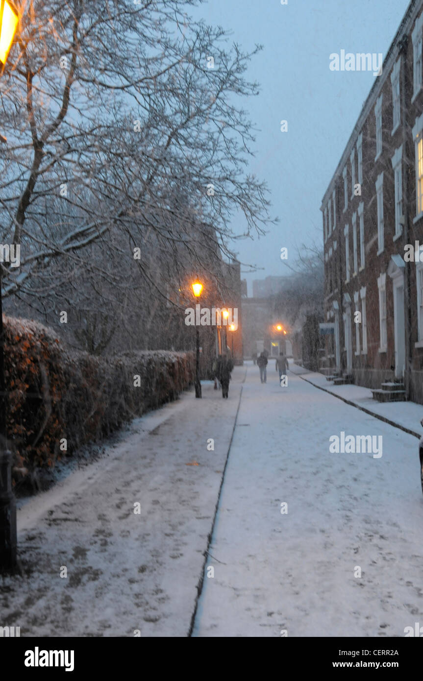 Chester im Schnee Stockfoto