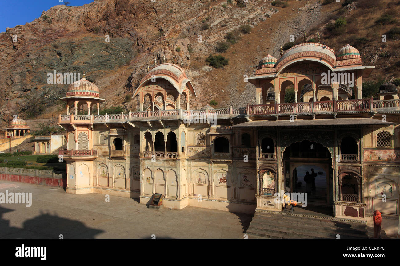 Indien, Rajasthan, Jaipur, Galta, Tempel, Stockfoto