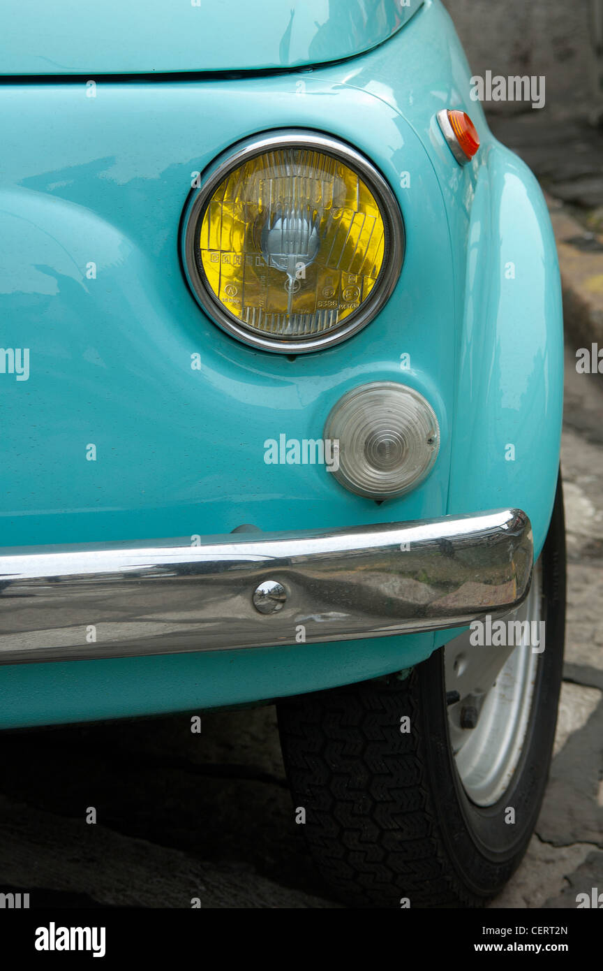 Fiat 500-detail Stockfoto
