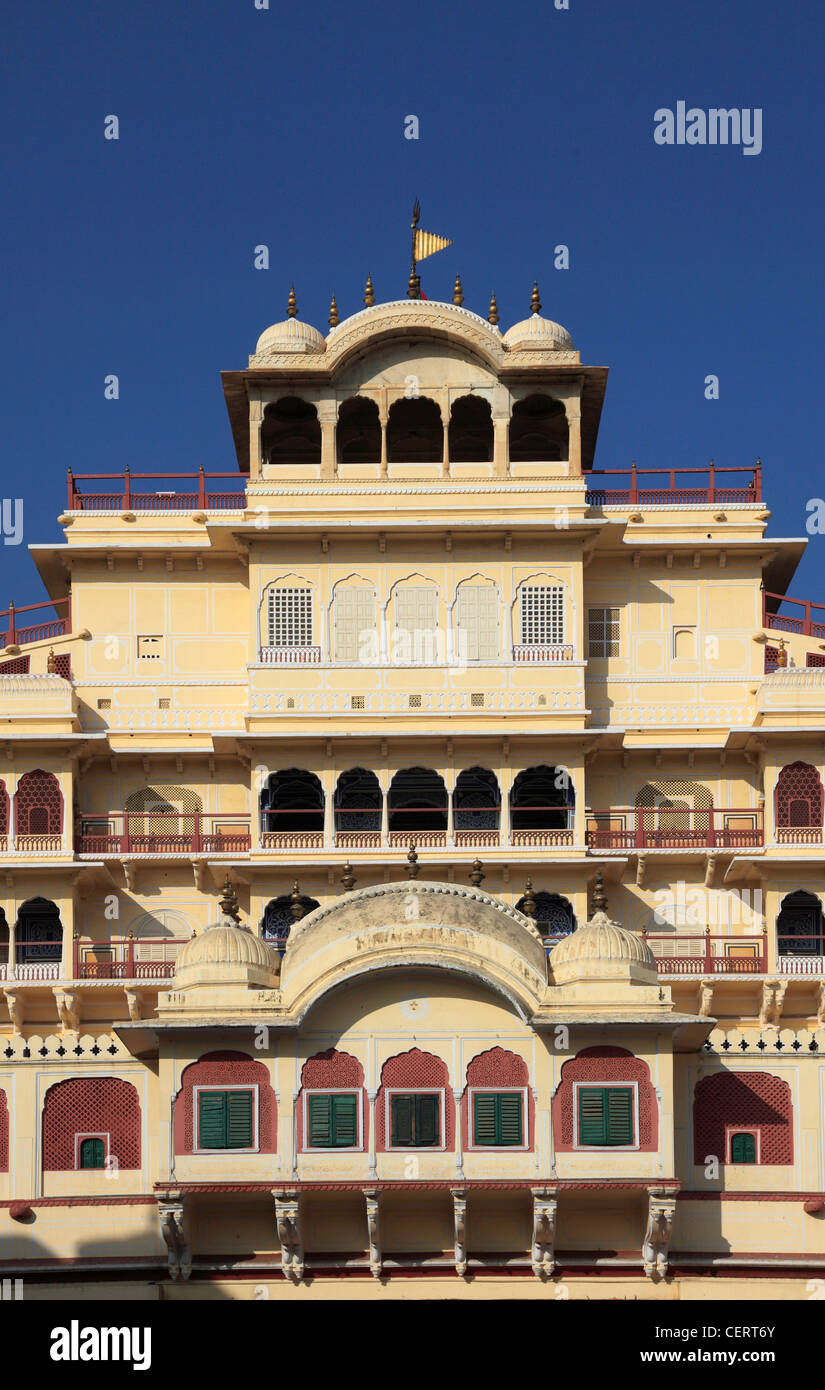 Indien, Rajasthan, Jaipur, Stadtschloss, Chandra Mahal, private Palast, Stockfoto