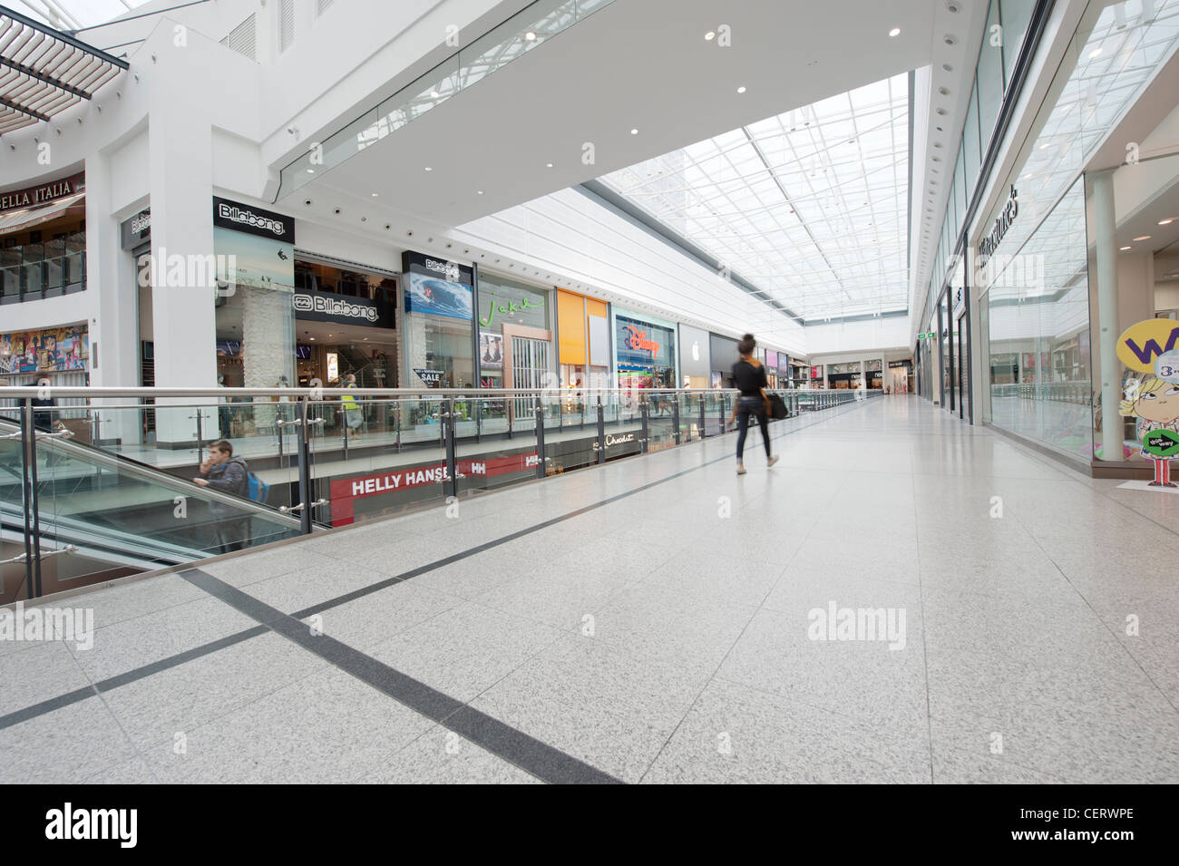 Eine interne Aufnahme von Manchester Arndale Centre Einkaufszentrum in der Innenstadt gelegen. Stockfoto