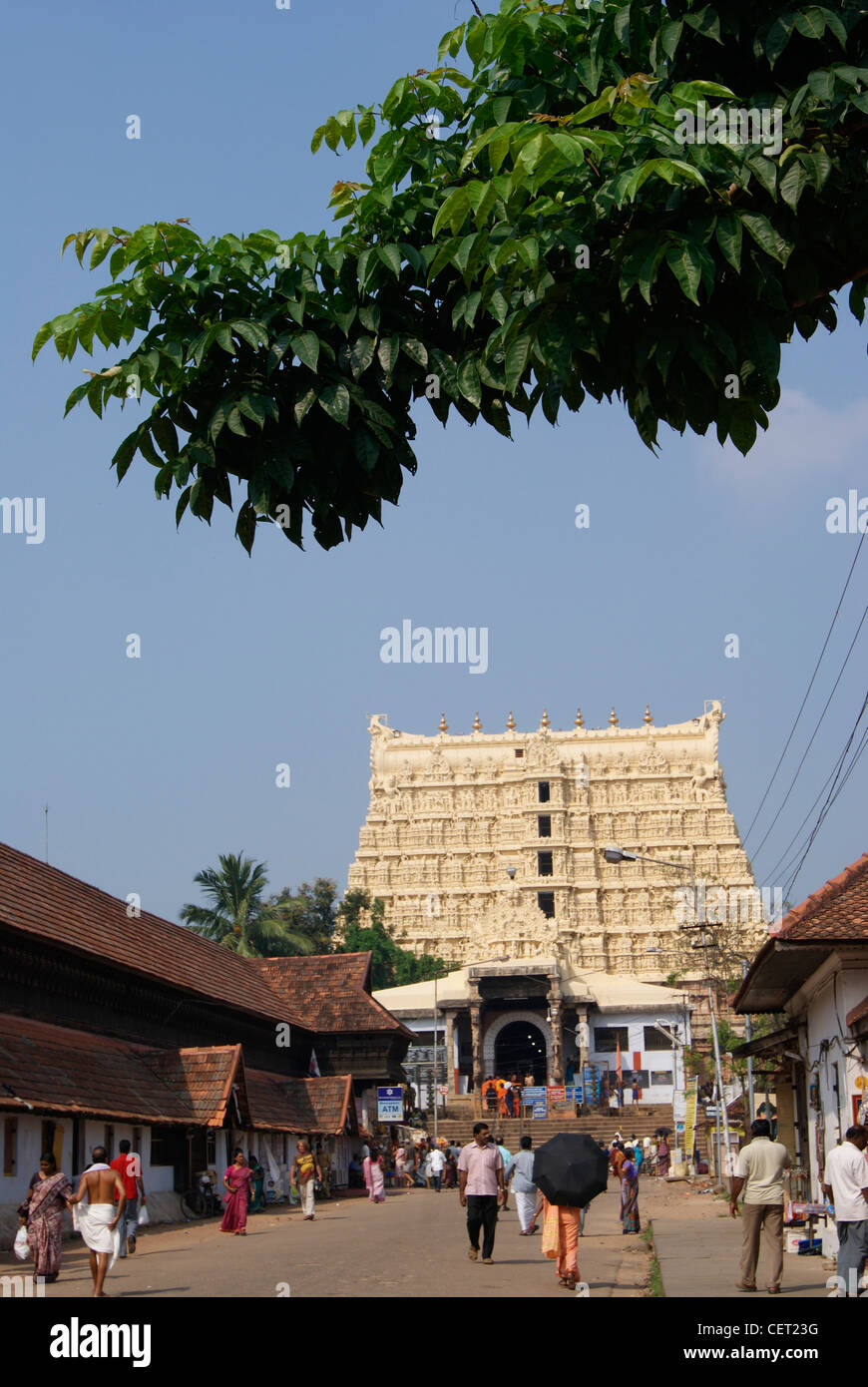 Sree Padmanabhaswamy Tempel in Trivandrum Kerala India.Worlds reichsten Temple.Also berühmt für alte Kulturen Skulptur Werke Stockfoto