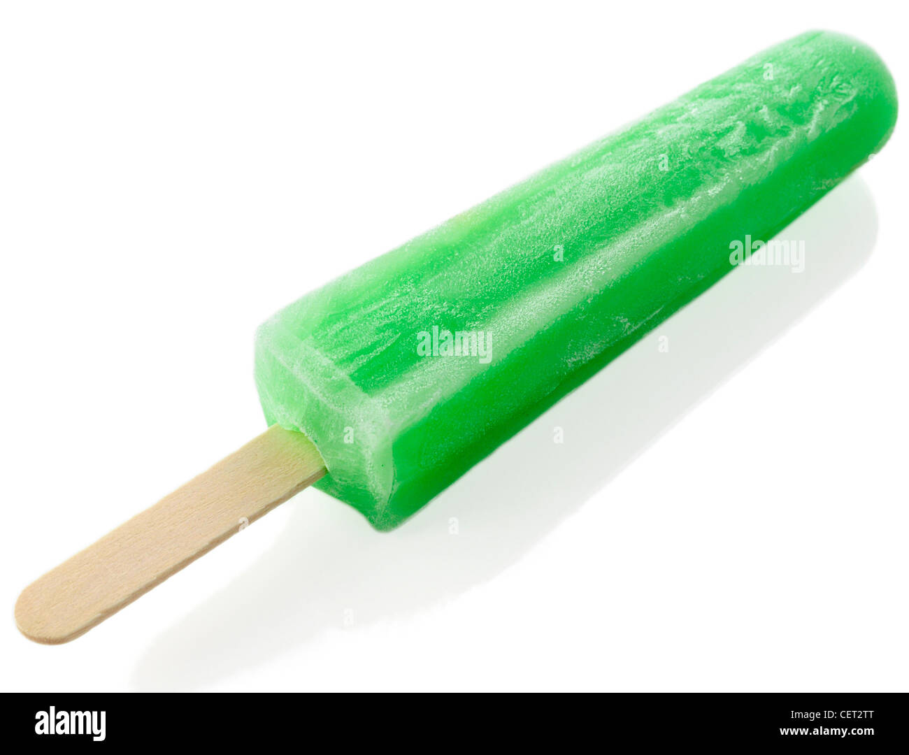 Grün auf weiß Pop-Eis Stockfoto