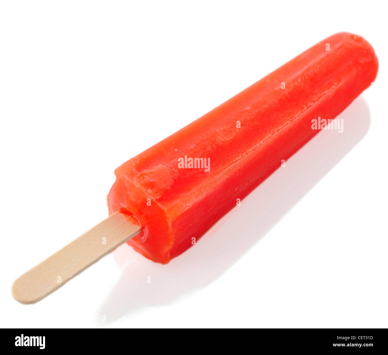 rot auf weiß Pop-Eis Stockfoto