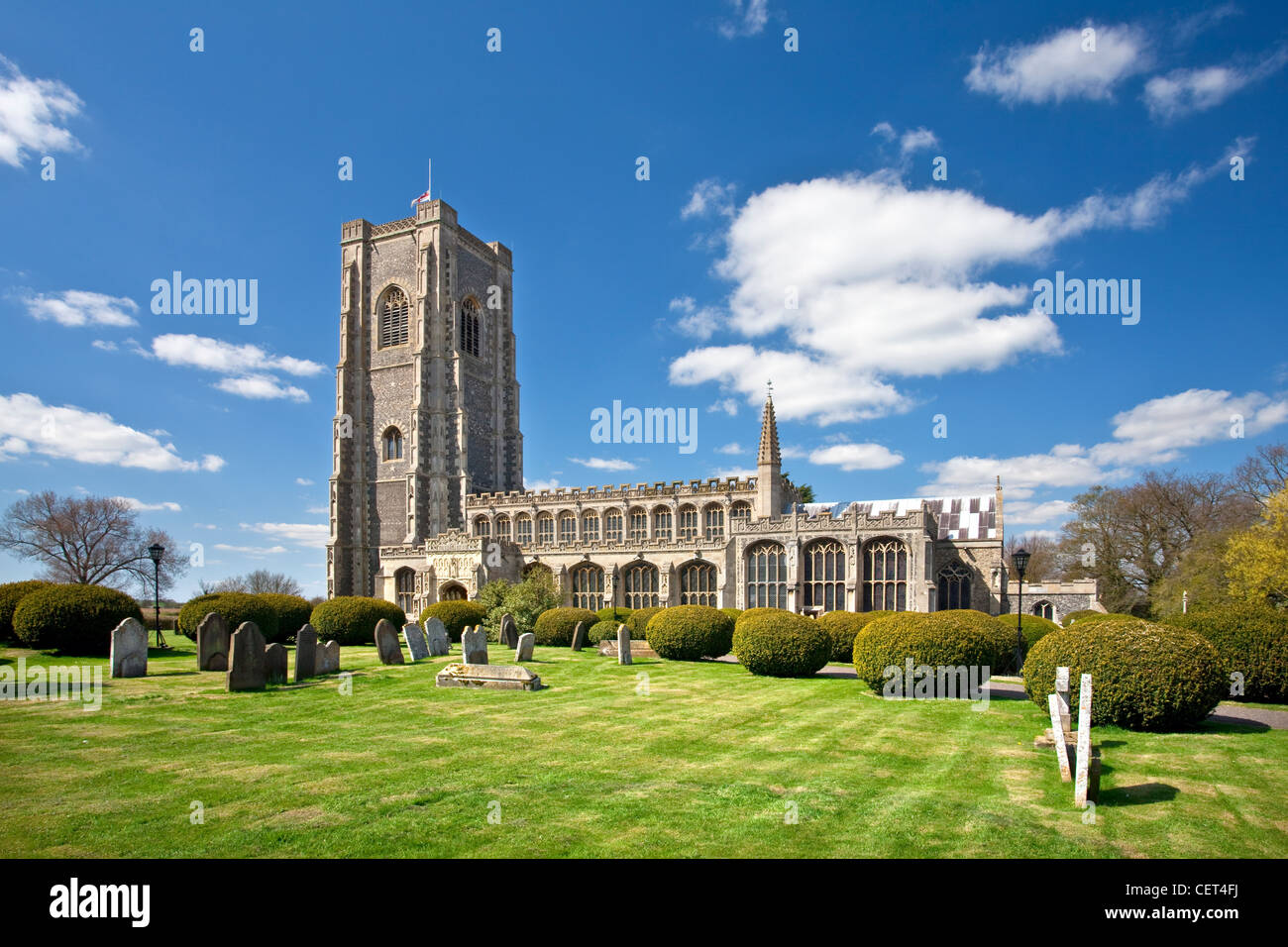 Das 15. Jahrhundert Kirche von St. Peter und St. Paul in Lavenham. Stockfoto