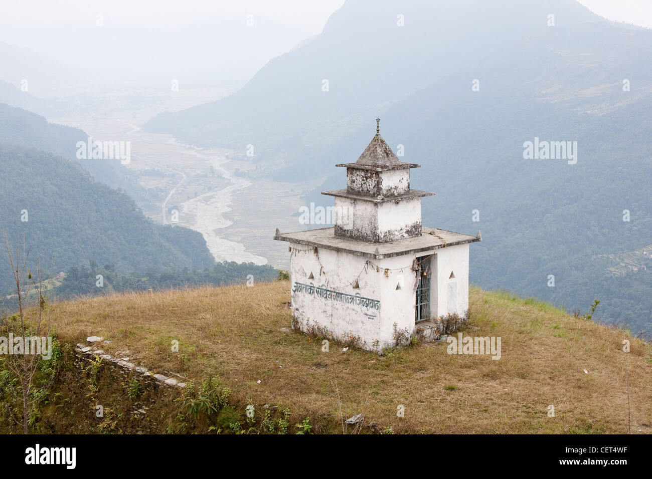 Buddhistischer Tempel in Pokhara Tal - Dhampus Dorf, Pokhara Tal, Gandaki Zone, Nepal Stockfoto