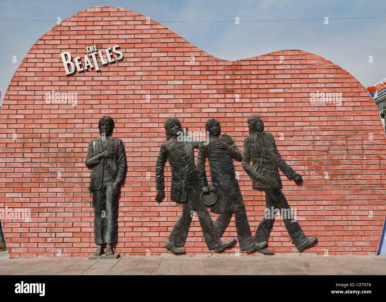 Beatles-Statue in Ulan Bator, Mongolei Stockfoto