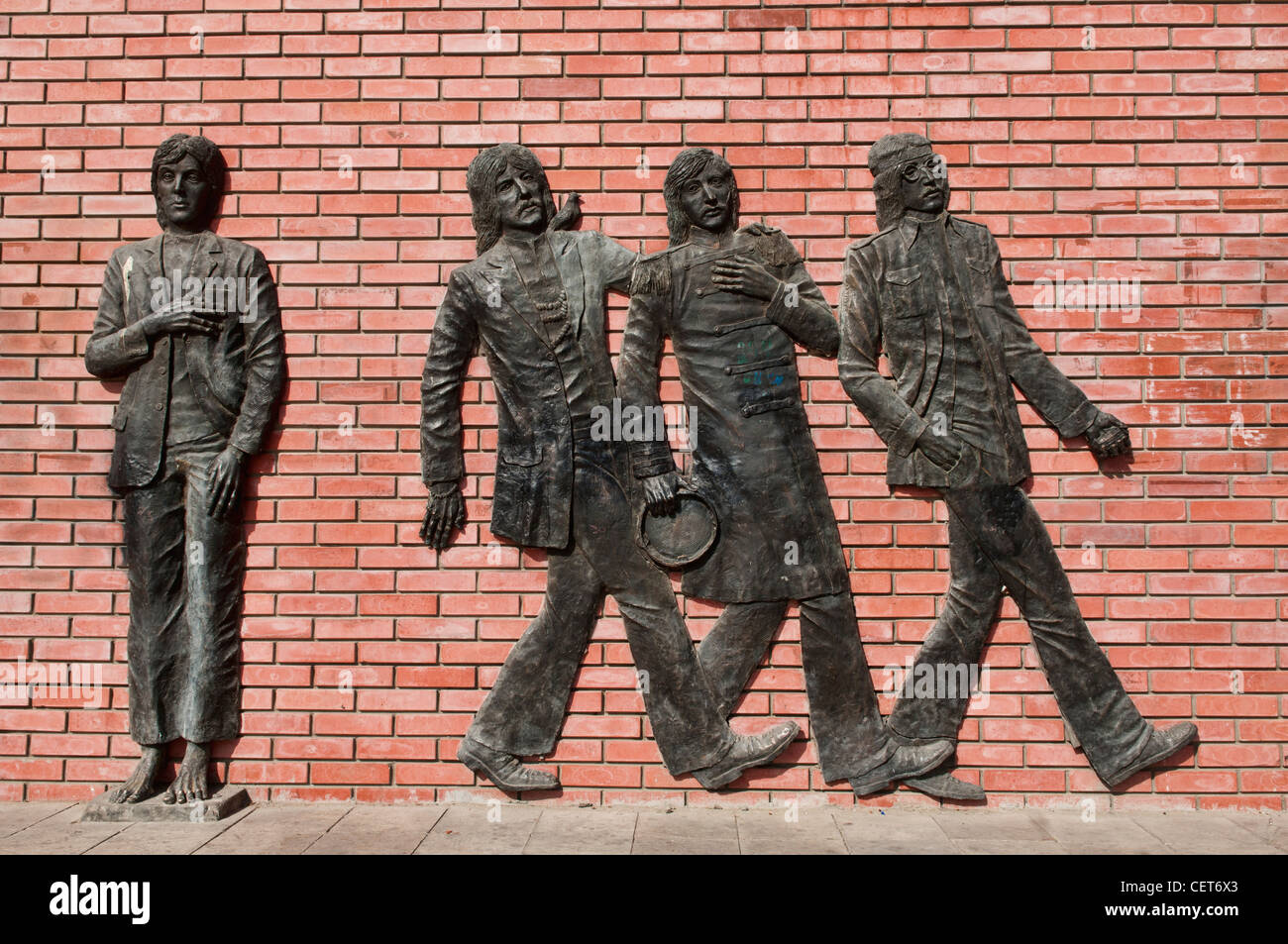 Beatles-Statue in Ulan Bator, Mongolei Stockfoto