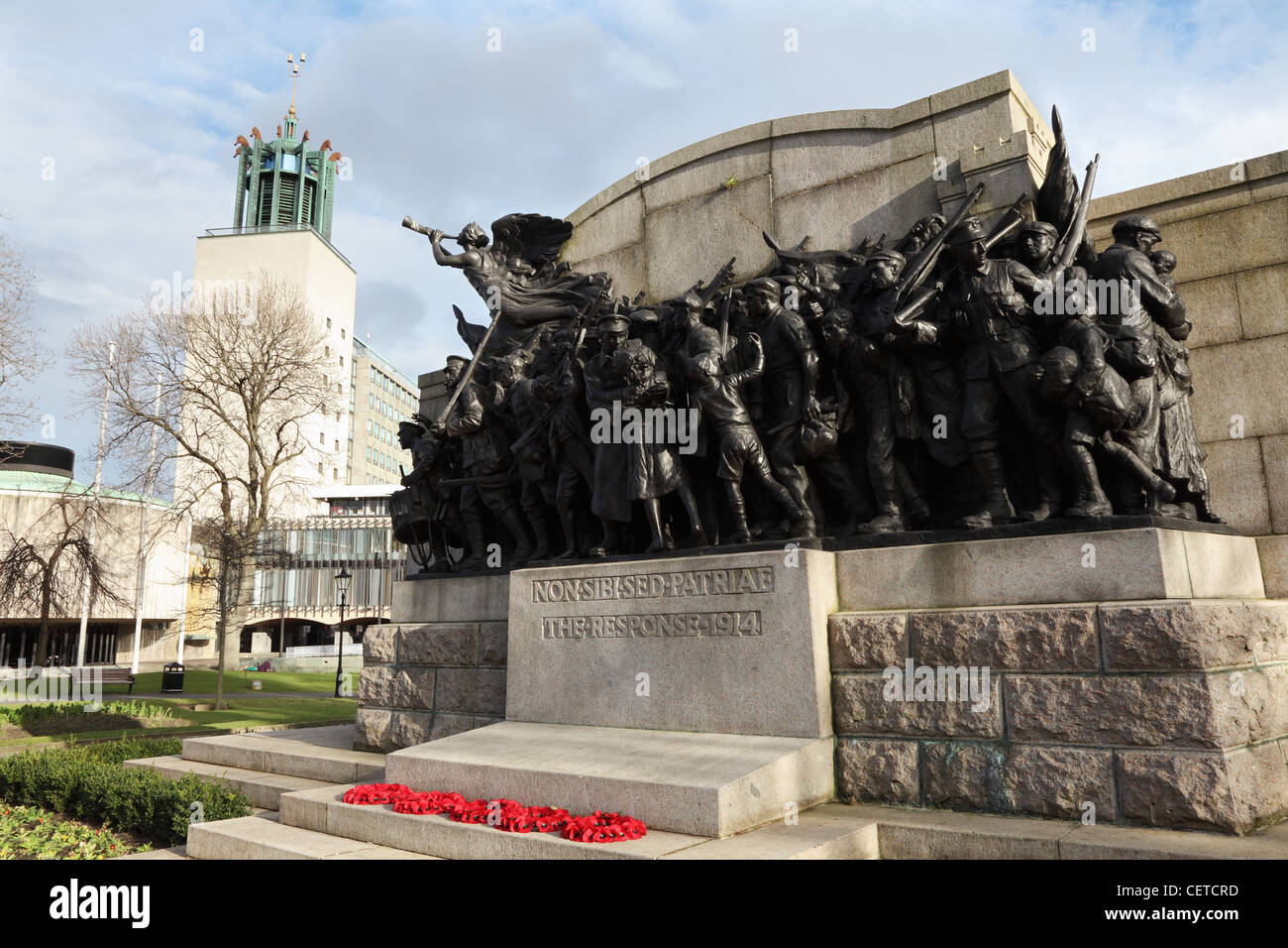 Erstes Weltkriegsdenkmal The Response, Newcastle Upon Tyne, England Stockfoto