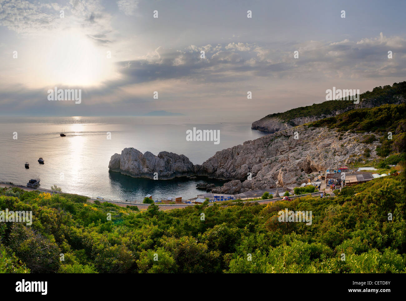 Küste Seite Strand Insel Capri Italien Stockfoto