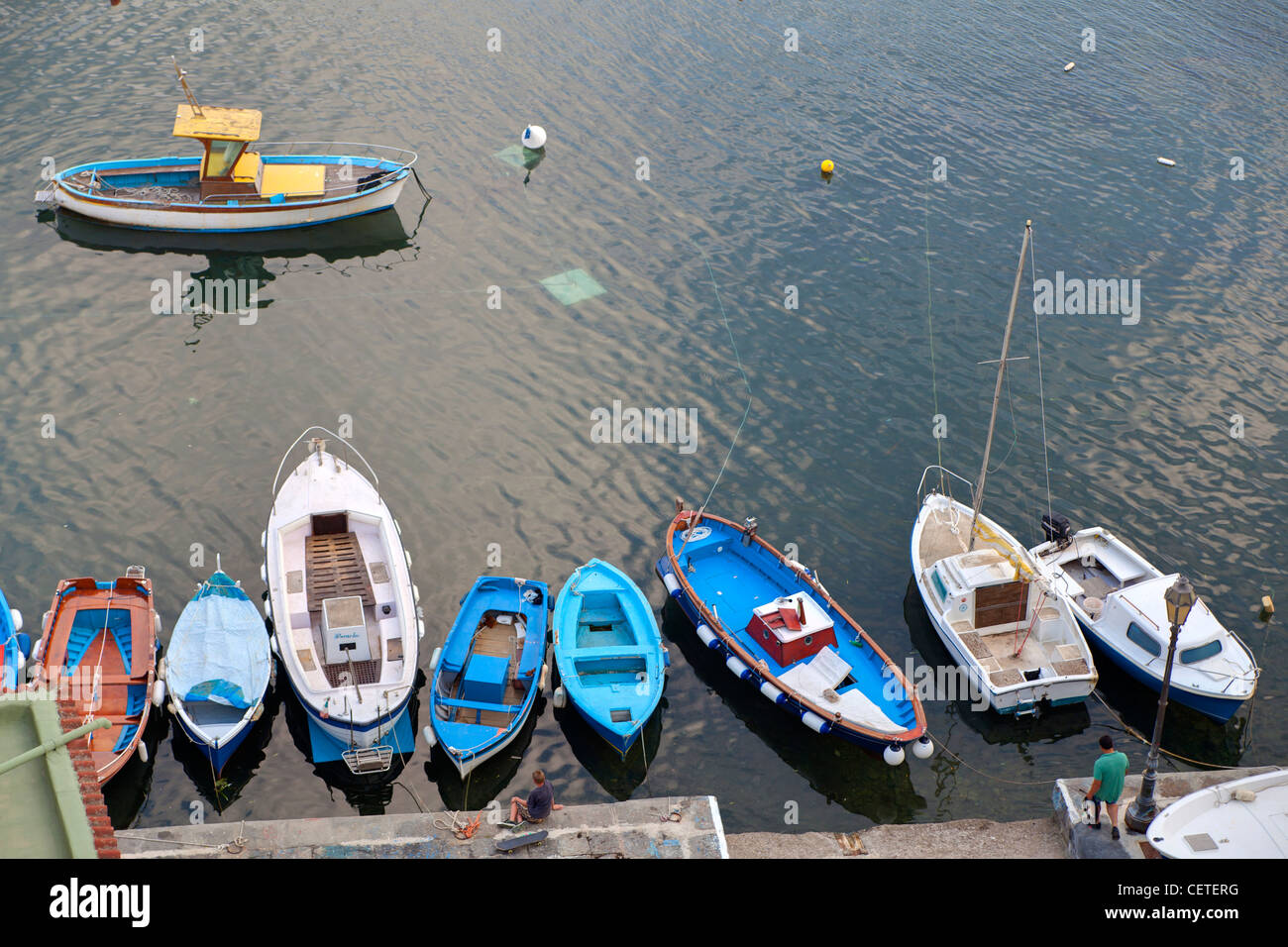 Marina-Boote. Coricella. Insel Procida. Italien Stockfoto