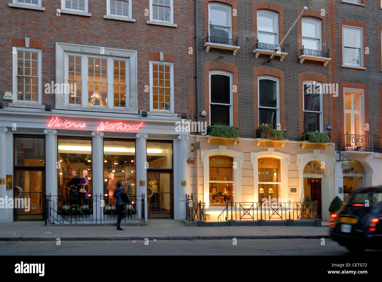 Exterieur der Vivienne Westwood Shop. Lamb es Conduit Street besteht aus unabhängigen Geschäften, Cafés und Restaurants. Stockfoto