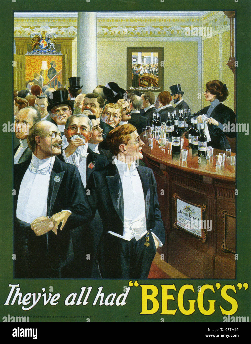 BEGGS Anzeige für das schottische Beggs Bier im Jahre 1902 Stockfoto