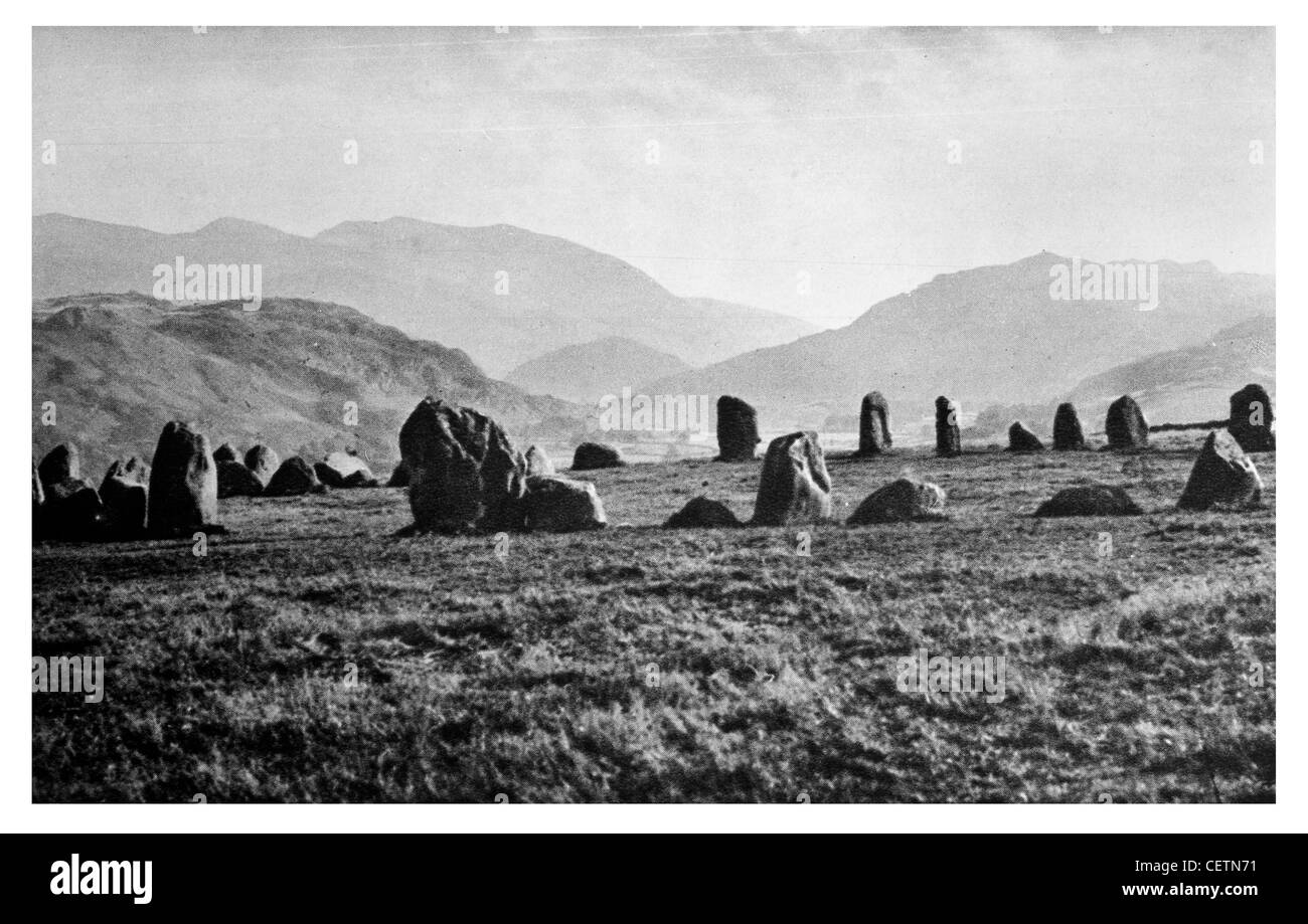 Druiden Kreis Keswick mit Lakelandpoeten Stockfoto