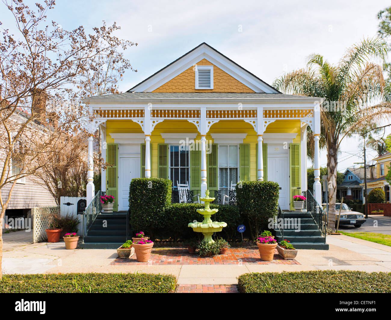 Shotgun House, Algiers Point, New Orleans Stockfoto