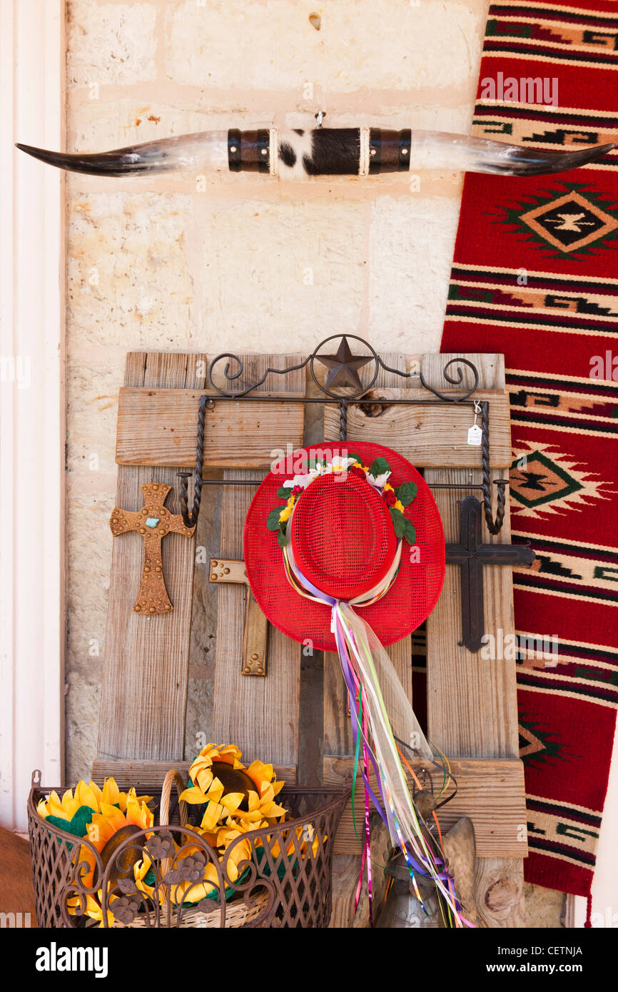 Kunsthandwerk-shop Display, La Villita, San Antonio Stockfoto