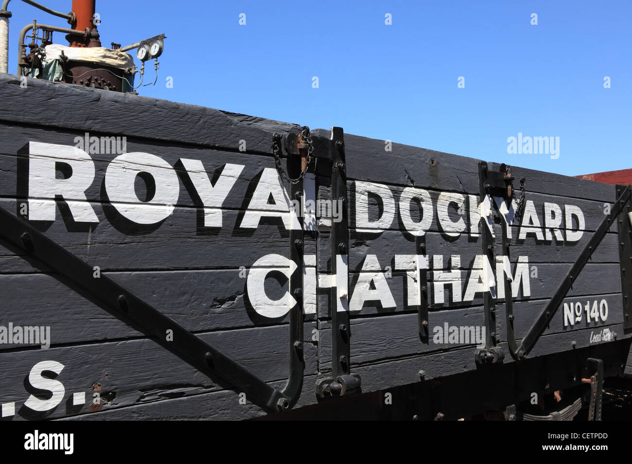 Die Historic Dockyard, Chatham, Kent, wo Besucher die Geschichte der Royal Navy verfolgen können Stockfoto