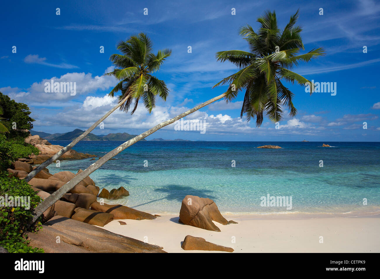Schwere, Anse La Digue, Seychellen Stockfoto