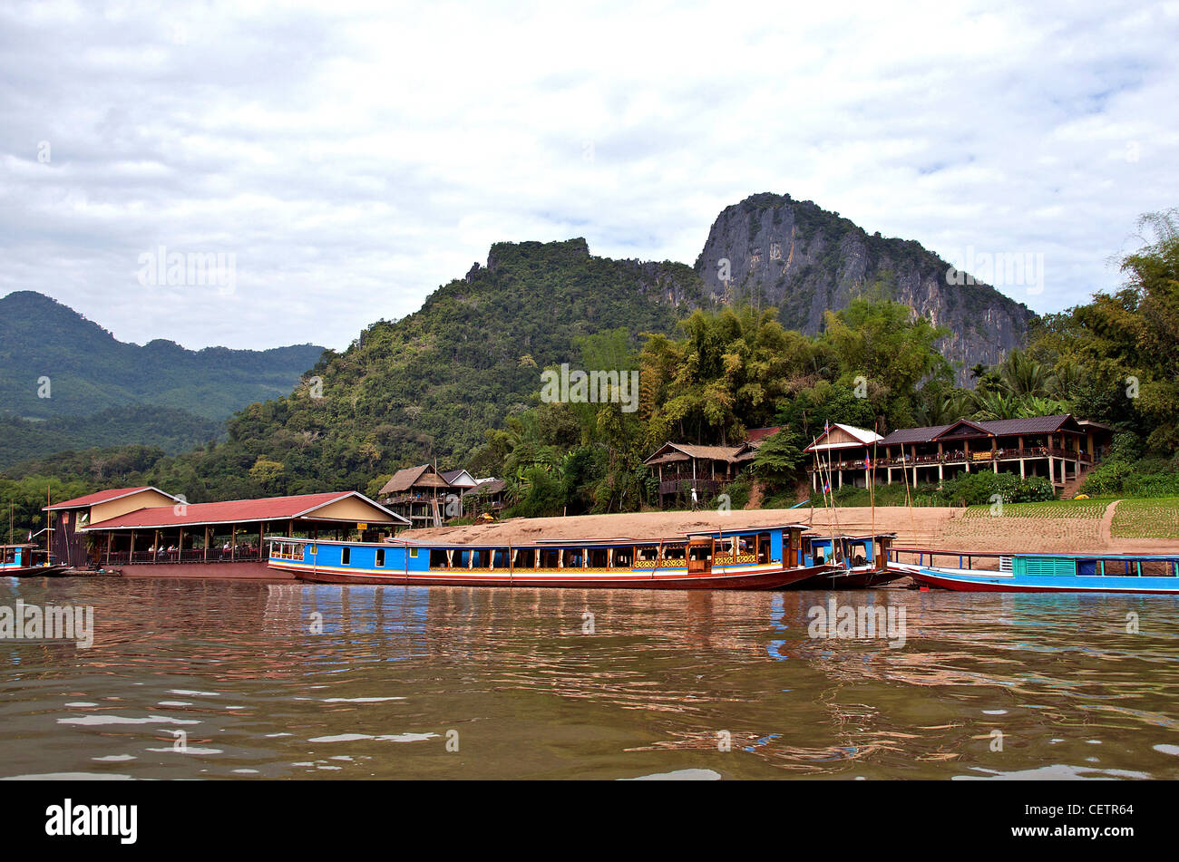 Mekong-Fluss in der Nähe von Luang Prabang Laos Stockfoto