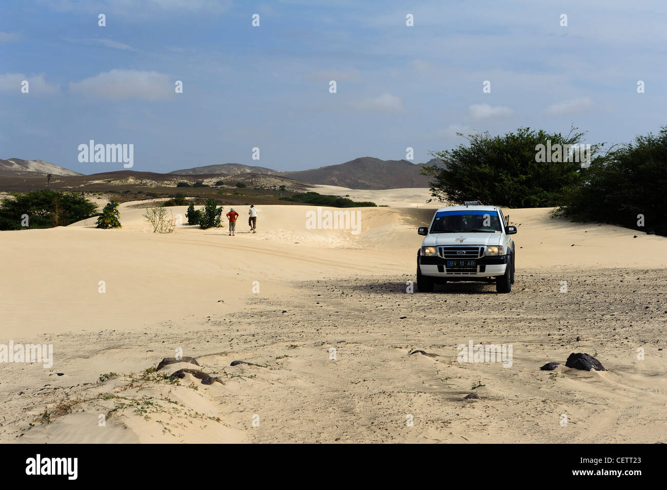 Wüste Deserto Viana, Boa Vista, Kapverdische Inseln, Afrika, Afrika Verwicklungen Deserto Viana, Boa Vista, Kapverden Stockfoto