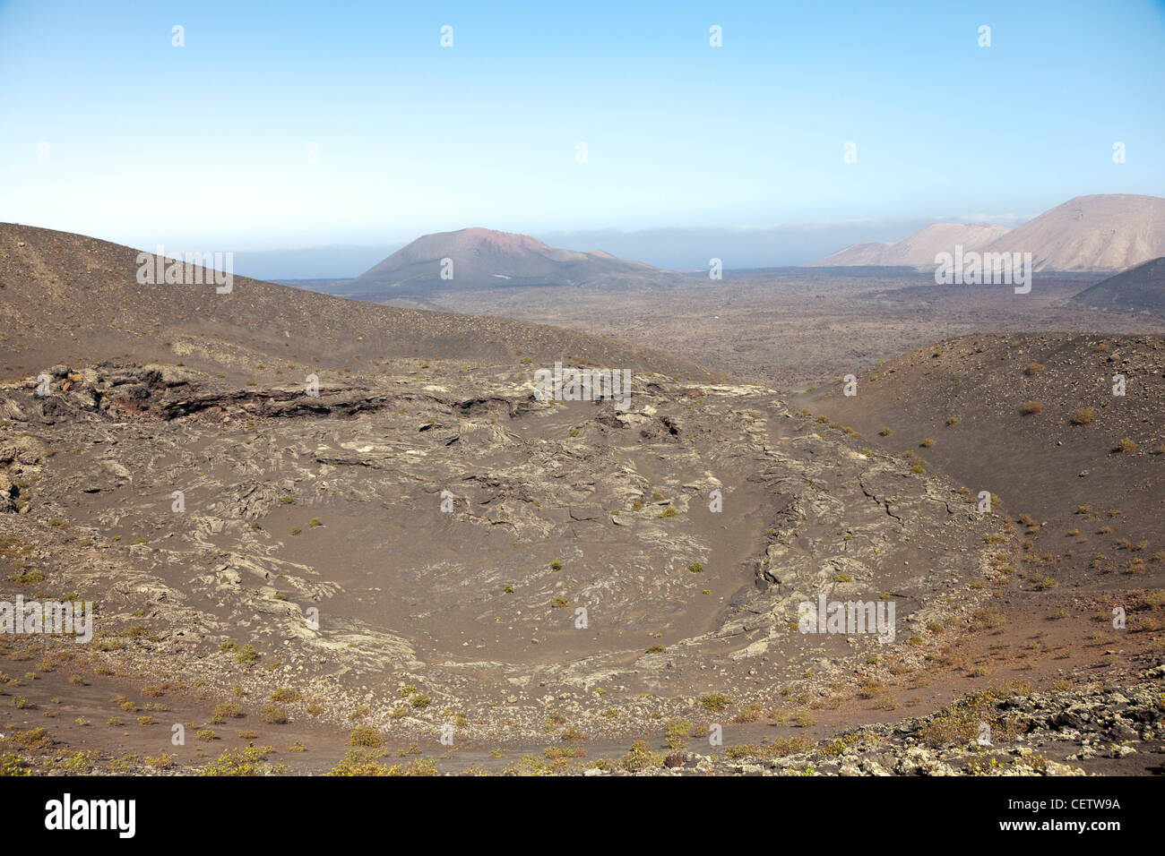 Vocanonic Krater im Timanfaya Nationalpark Lanzarote Stockfoto
