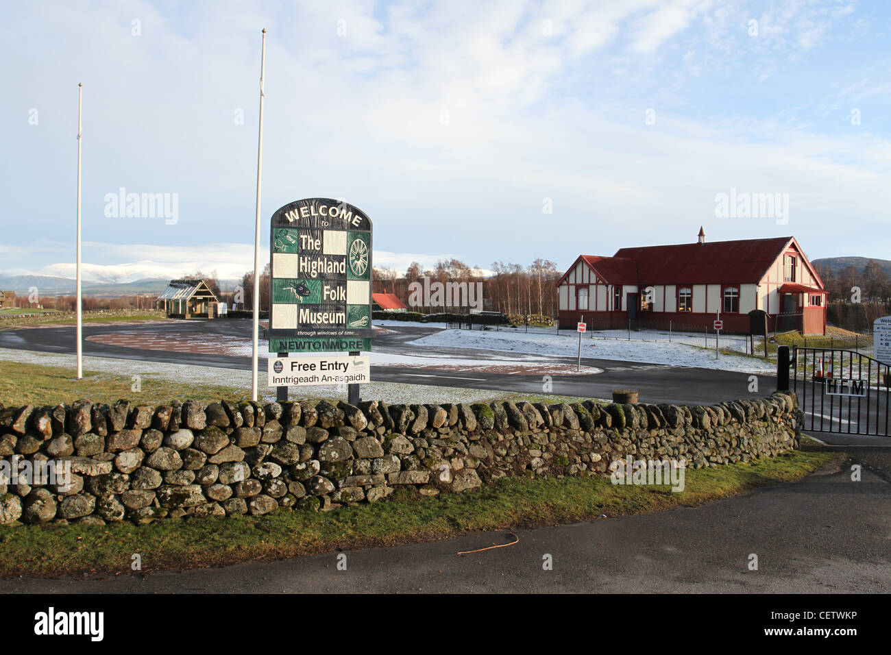 Das Highland Folk Museum Newtonmore Scotland Januar 2012 Stockfoto