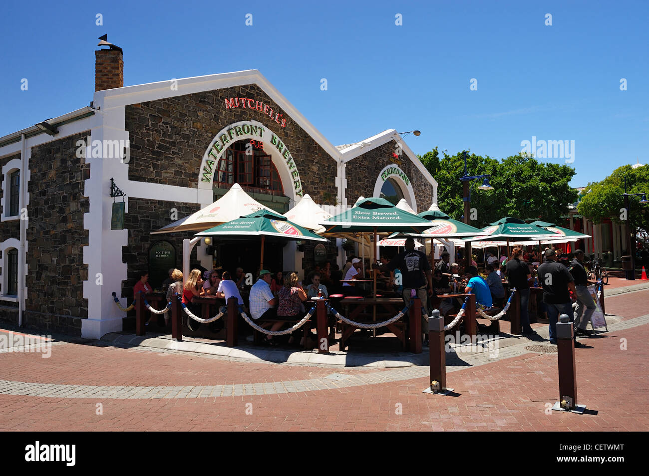 Mitchells Waterfront Brauerei auf Victoria & Alfred Waterfront Komplex, Cape Town, Western Cape, Südafrika Stockfoto