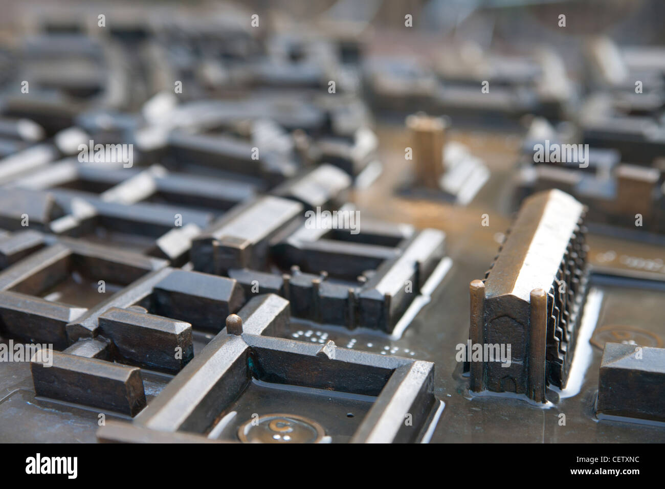 Skulptur Miniaturmodell Cambridge Kings Parade Stockfoto