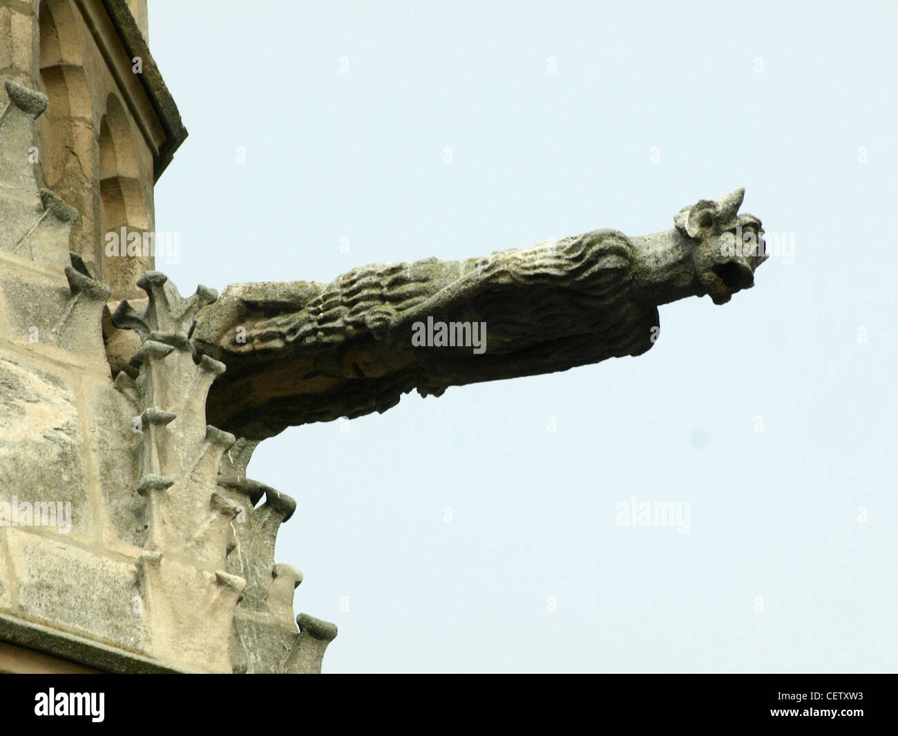 Wasserspeier an der Kathedrale von burgos Stockfoto