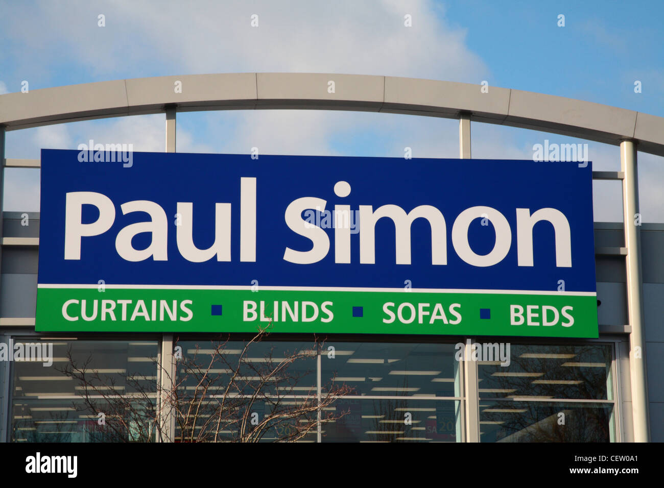 Paul Simon Heimtextilien Shop Stockfotografie