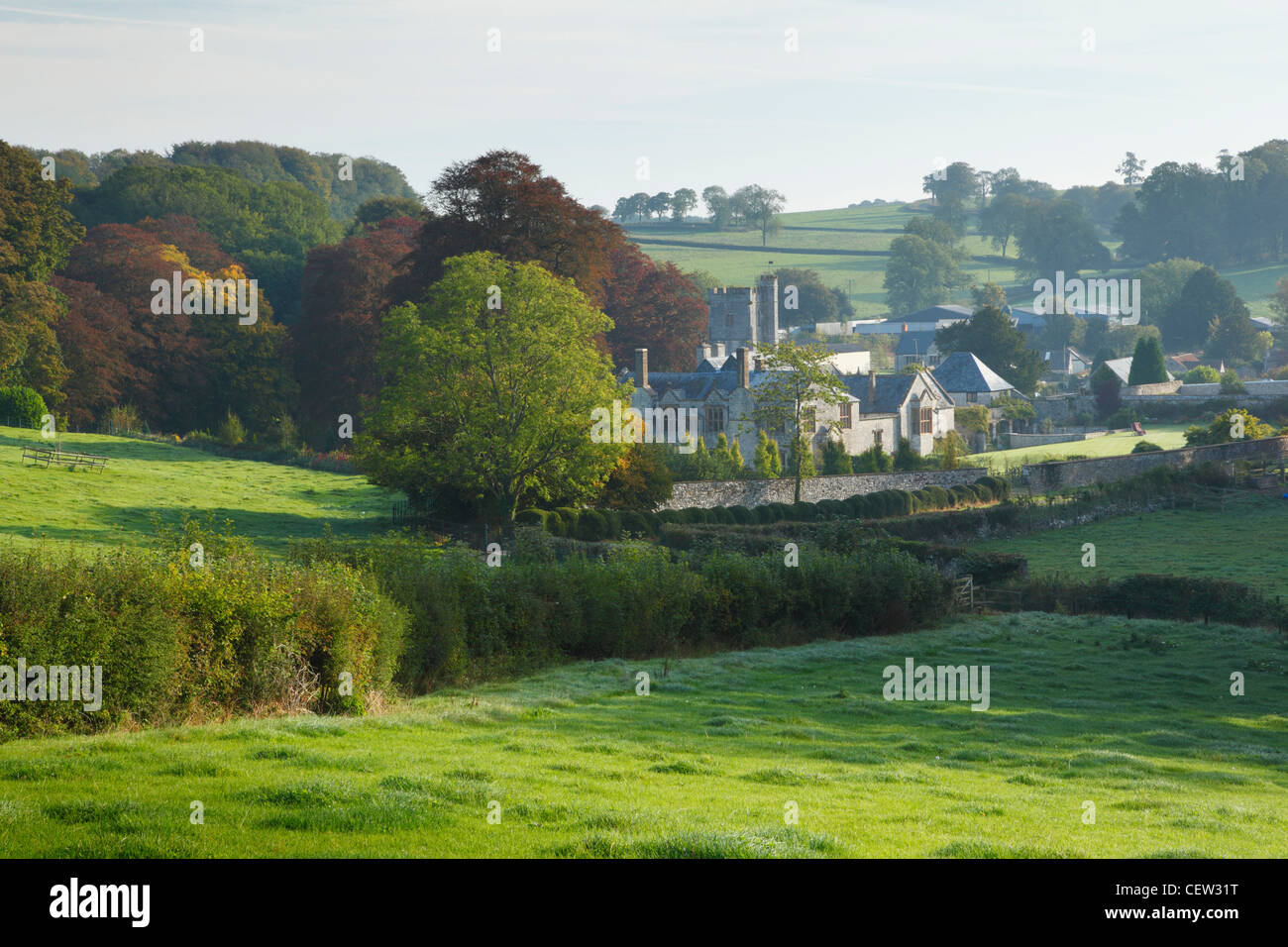 Whitestaunton Dorf im Herbst. Somerset. England. VEREINIGTES KÖNIGREICH. Stockfoto