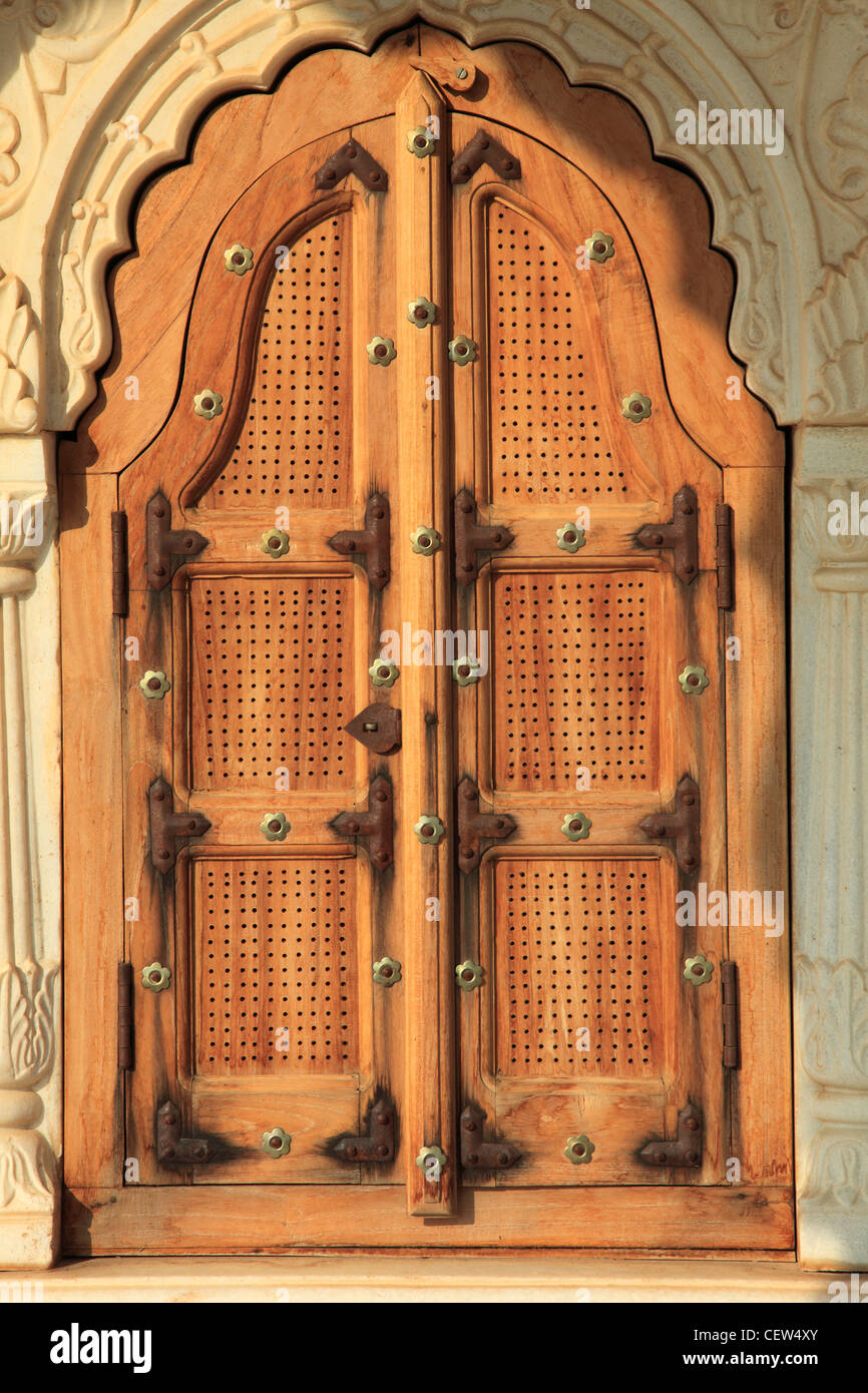 Indien, Rajasthan, Jodhpur, Jaswant Thada, Maharaja Jaswant Singh II Memorial, Fenster, Stockfoto