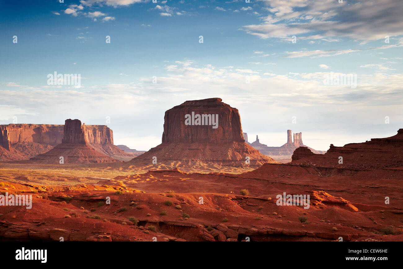 Früh morgens am Monument Valley, Arizona, USA Stockfoto