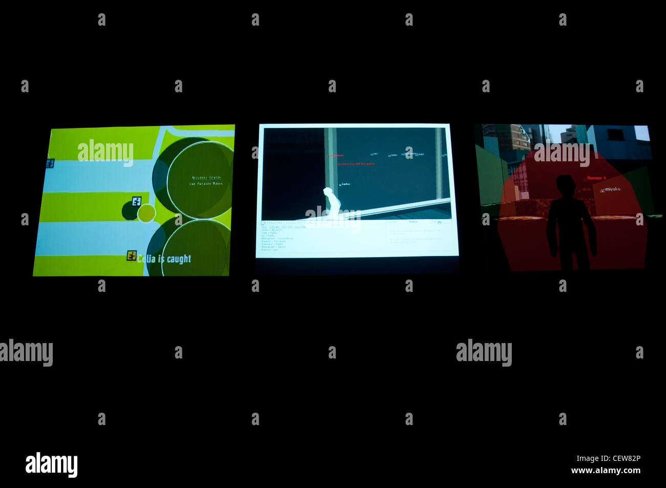 Blast Theory interaktive Installation Kunstausstellung Stockfoto