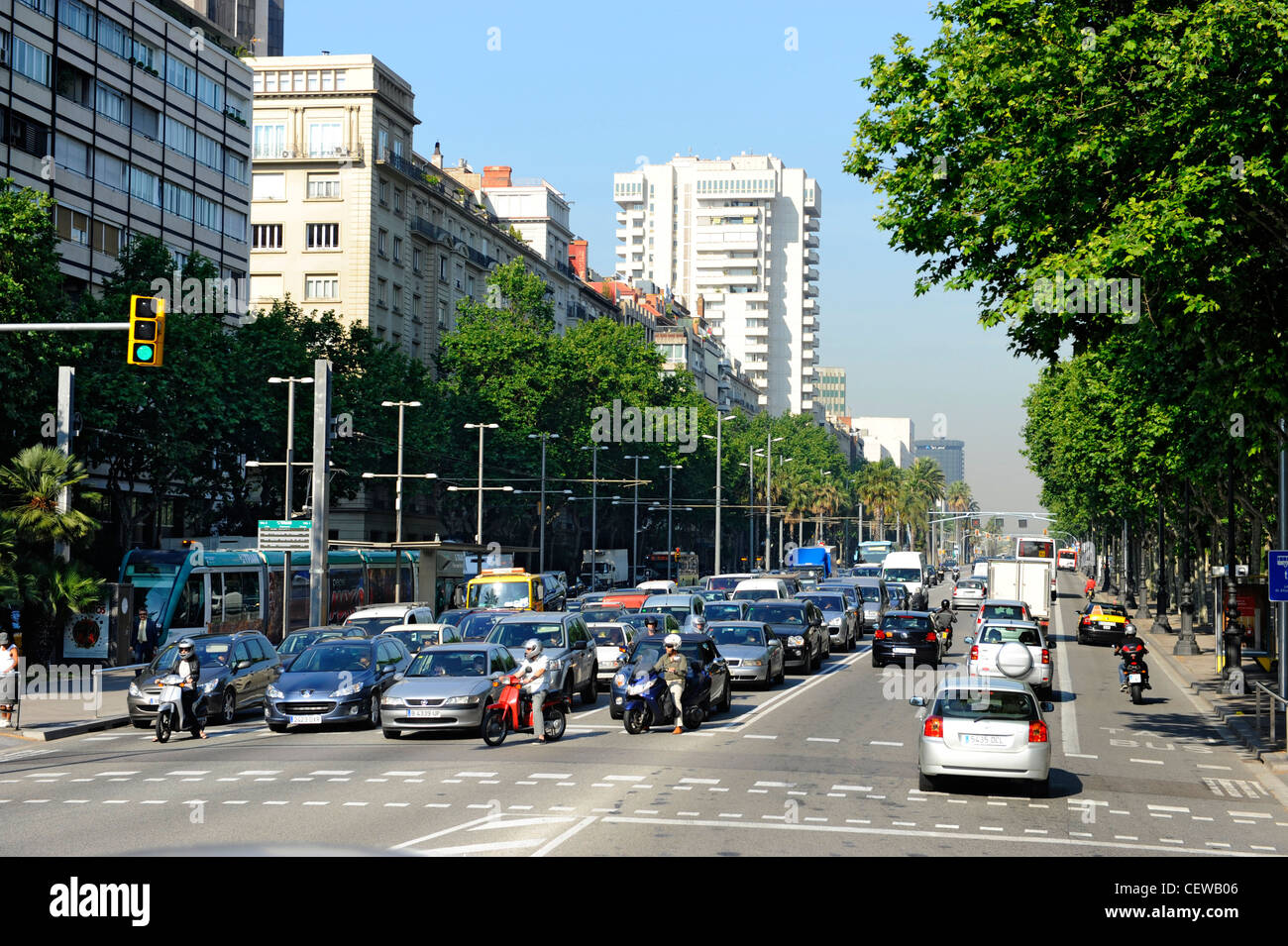 Straßen-Barcelona-Spanien-Europa-Katalonien Stockfoto