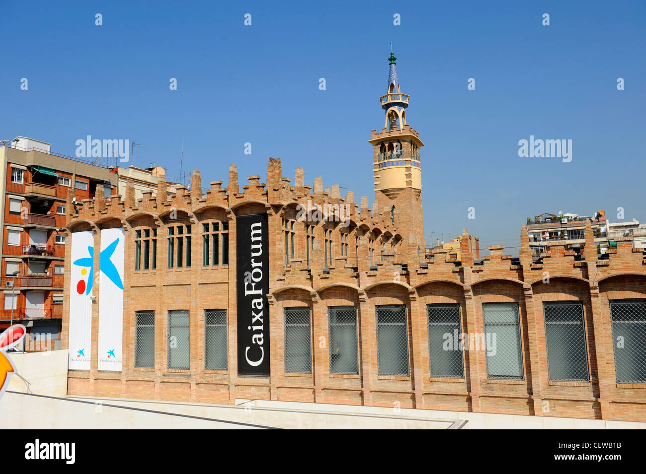 Caixa Forum Kunstmuseum Barcelona Spanien Europa Katalonien Stockfoto