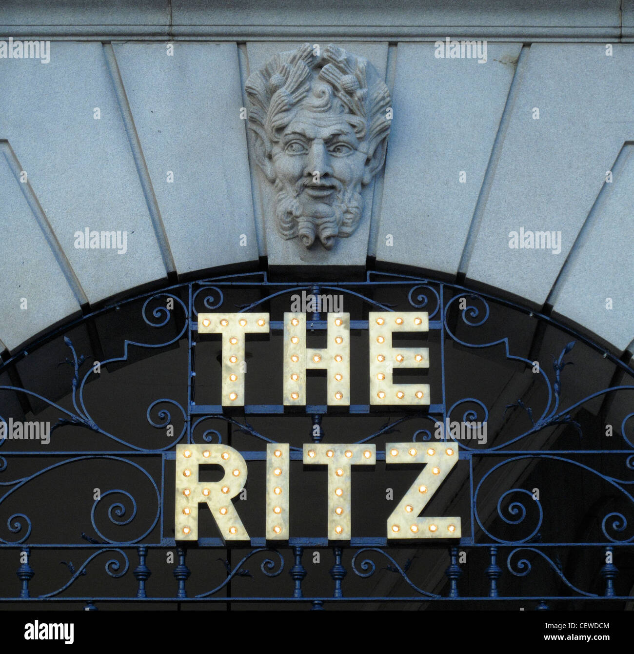 Das Ritz Hotel Schild London England UK Stockfoto