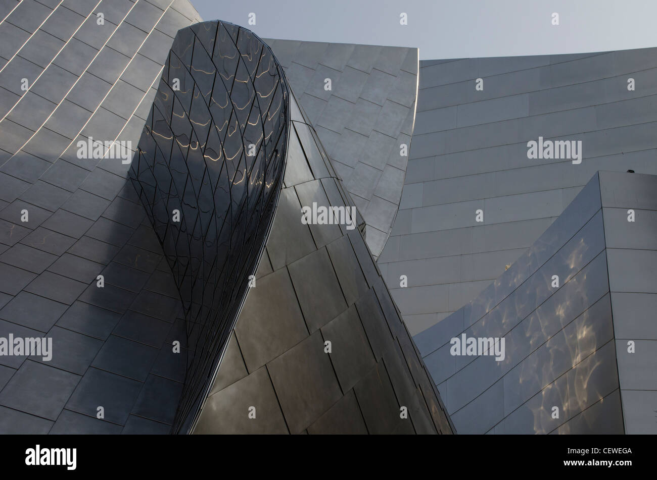 Disney Concert Hall, Seitenansicht, Architekt Frank Gehry Stockfoto