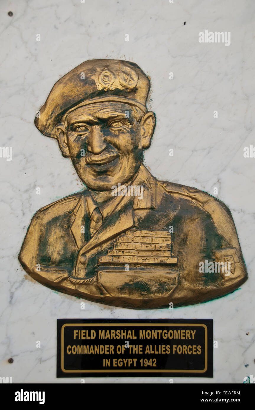 Ägypten El Alamein Commonwealth Friedhof mit Denkmal für britische Feldmarschall Bernard Law Montgomery Stockfoto