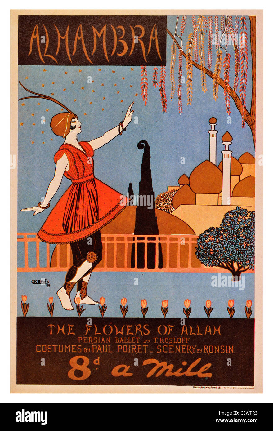 1913 Schillinge A Mile im Alhambra Theater Stockfoto