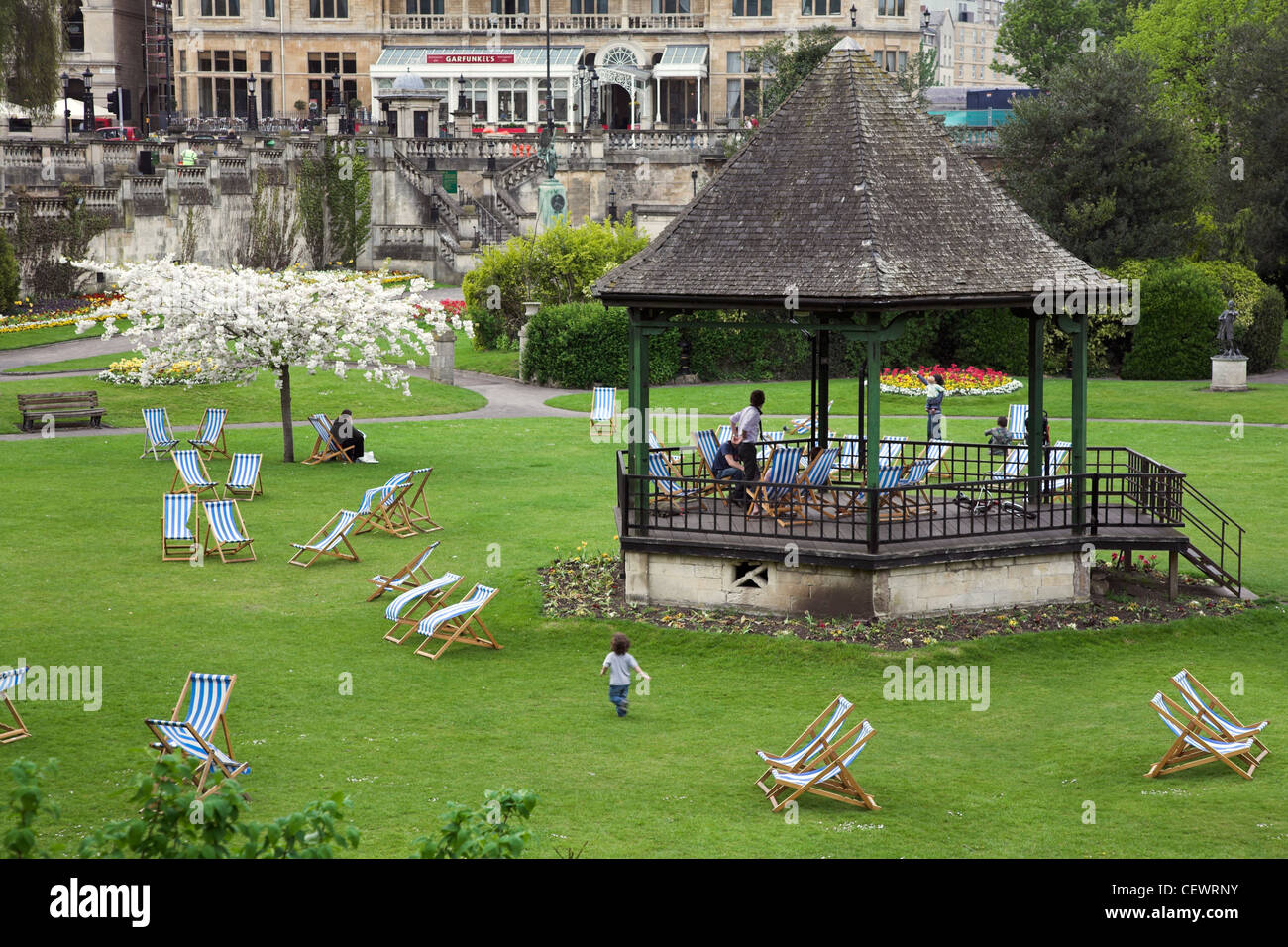 Parade Gardens im Zentrum von Bath. Stockfoto