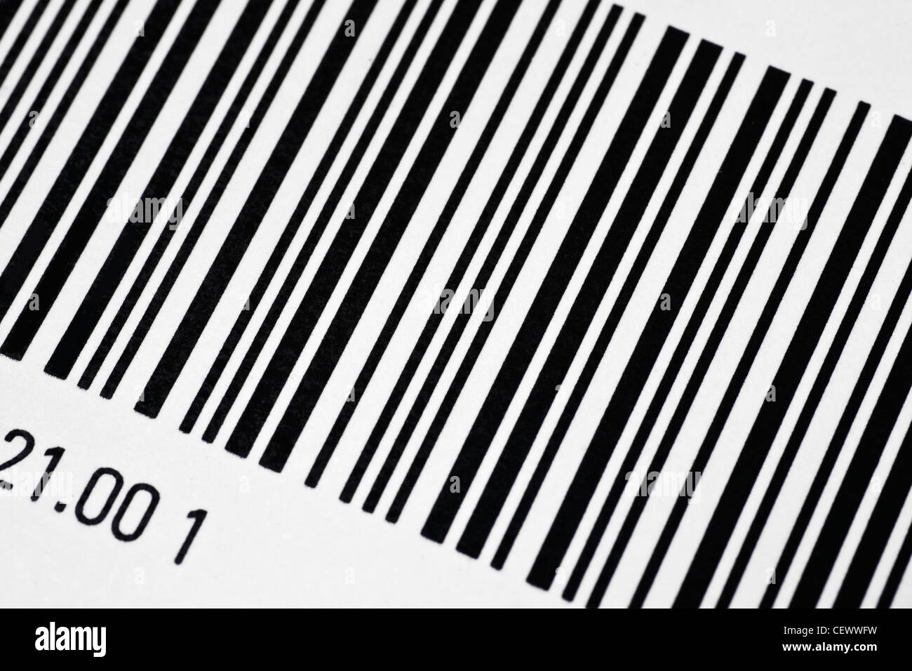 Detailansicht Eines Strichcodes | Detail-Foto eines Barcodes Stockfoto