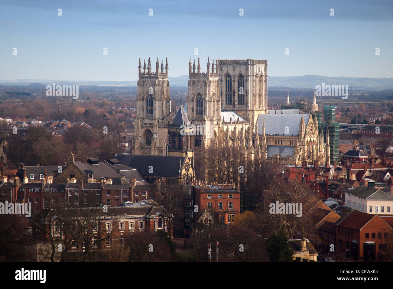 Luftaufnahme des York Minster, York, UK Stockfoto