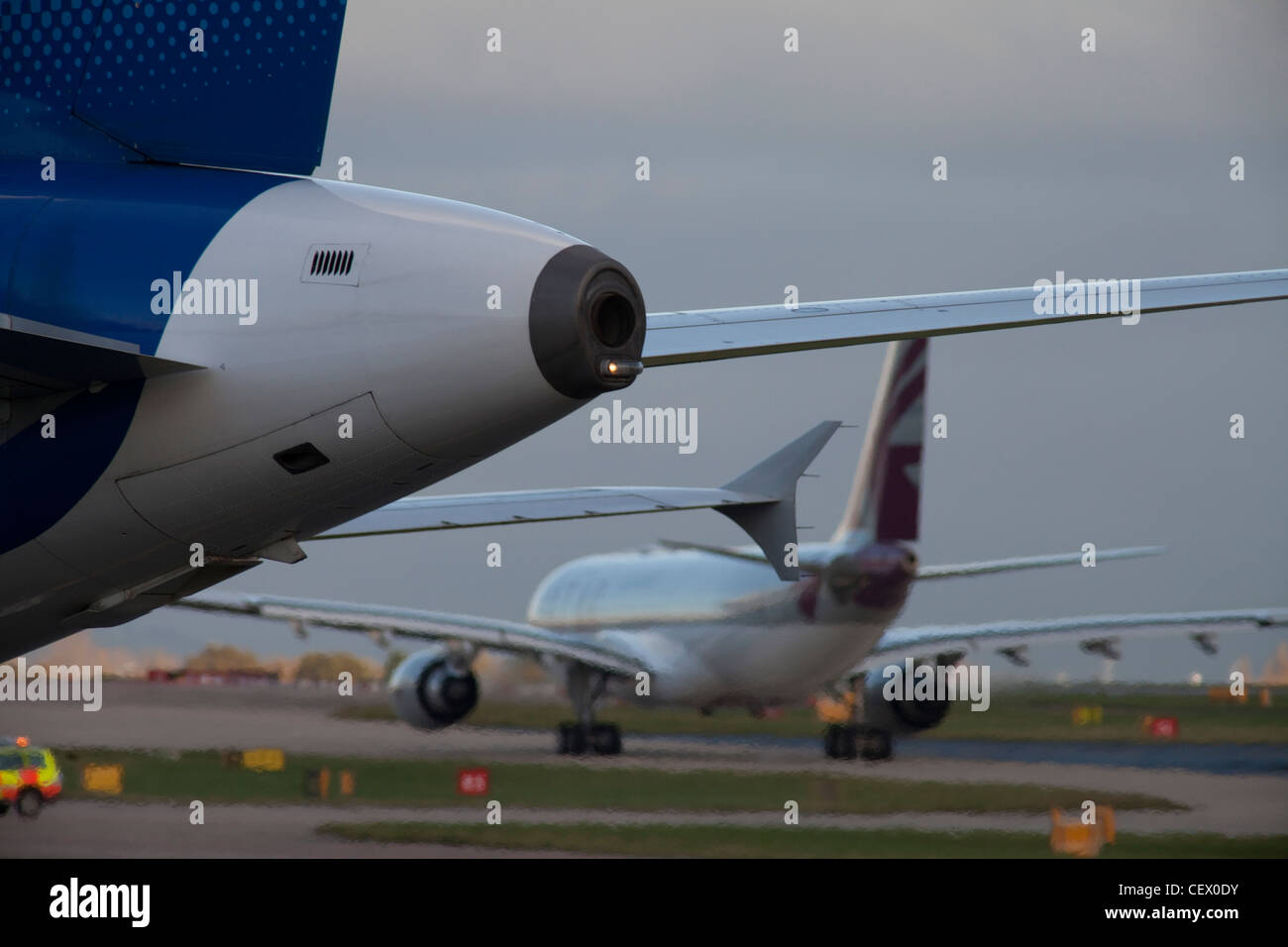 Manchester Flughafen in die Stadt von Manchester innerhalb größerer Manchester, UK. Im Jahr 2010 war es 4. am stärksten frequentierte Flughafen in Großbritannien Stockfoto