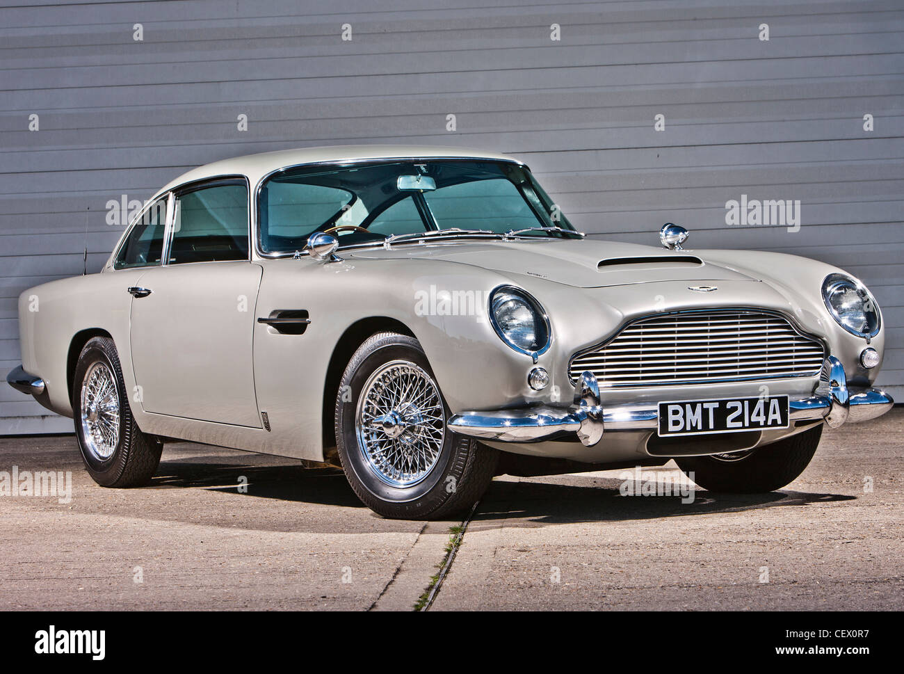 Aston Martin DB5, James Bond Oldtimer Stockfoto