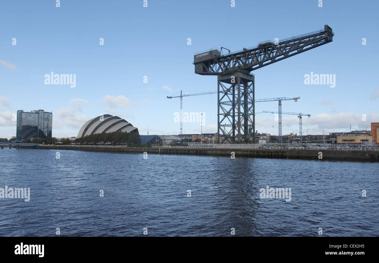 Die finnieston Kran und Clyde Auditorium Glasgow Schottland Oktober 2011 Stockfoto